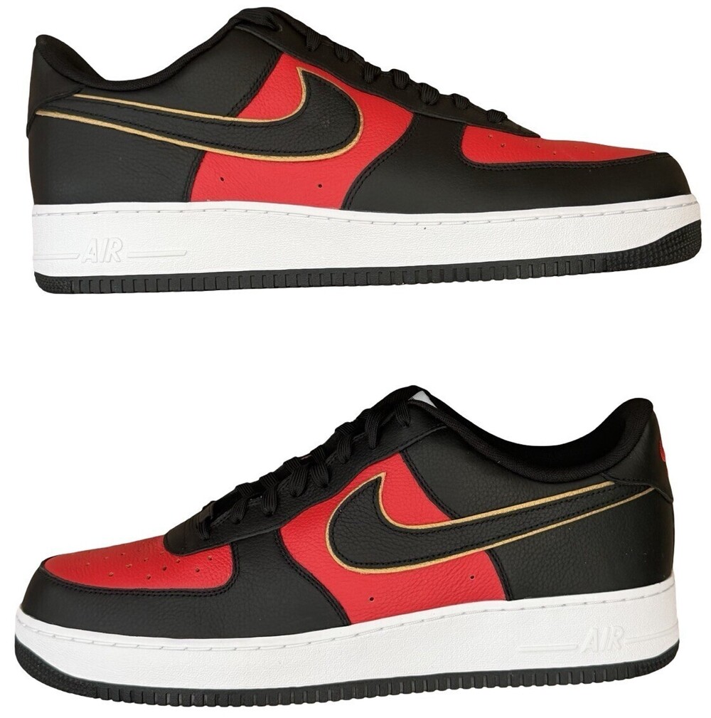 Size 16 Men's Nike Air Force 1 Low '07 By You Red White Black Gold